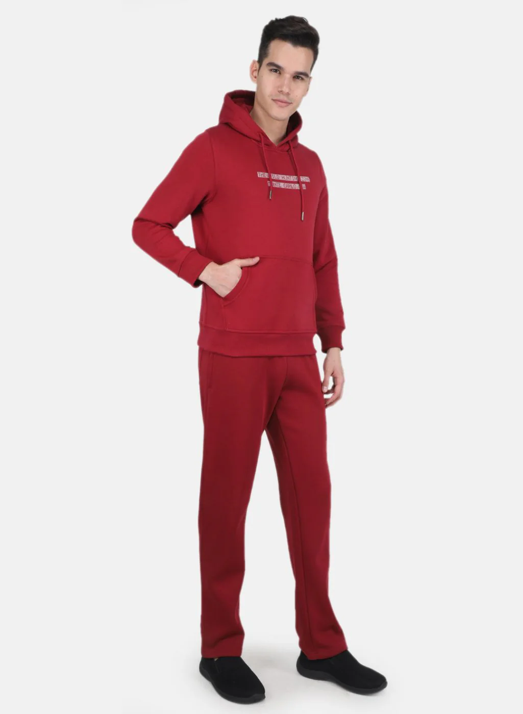 Men Red Solid Tracksuit - Image 7