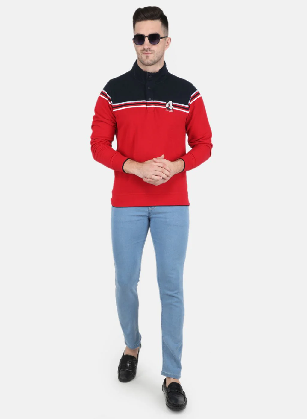 Men Red Stripe T-Shirt - Image 4