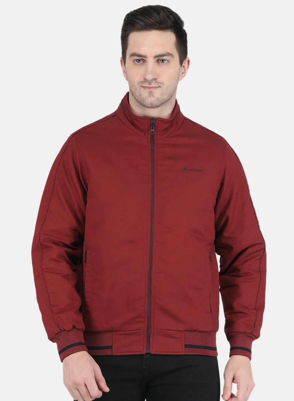 Men Rust Orange Printed Jacket