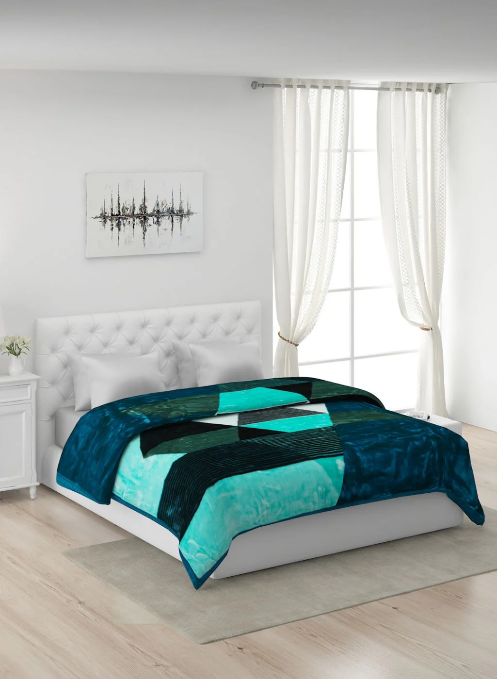 Printed Mink Double Blanket for Heavy Winter -2 Ply - Image 2