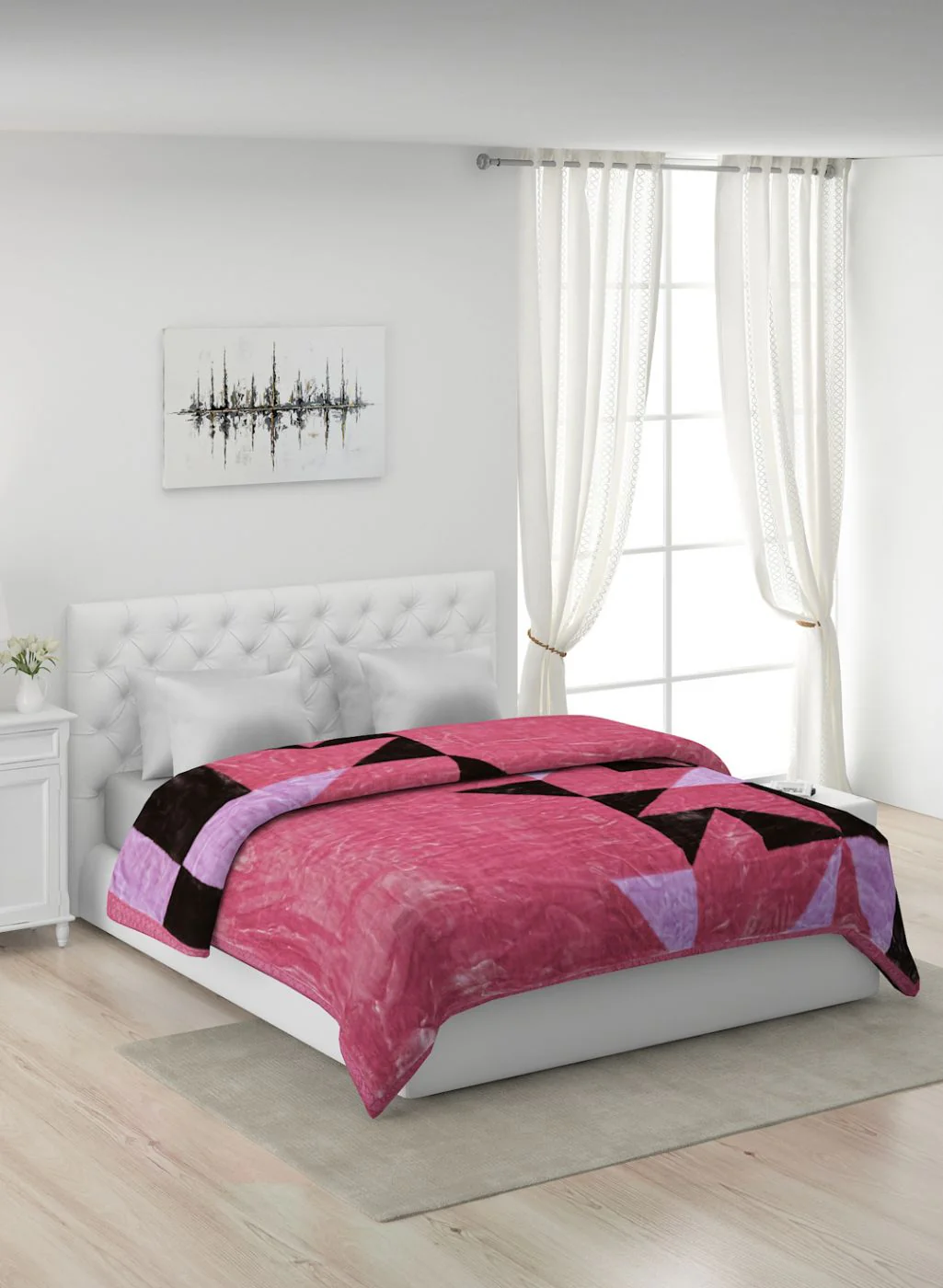 Printed Mink Double Blanket for Heavy Winter -2 Ply - Image 2