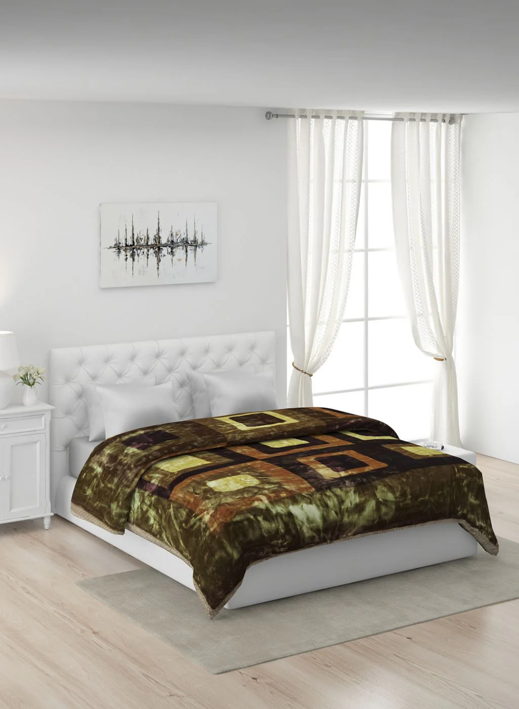 Printed Mink Double Blanket for Heavy Winter -2 Ply - Image 2