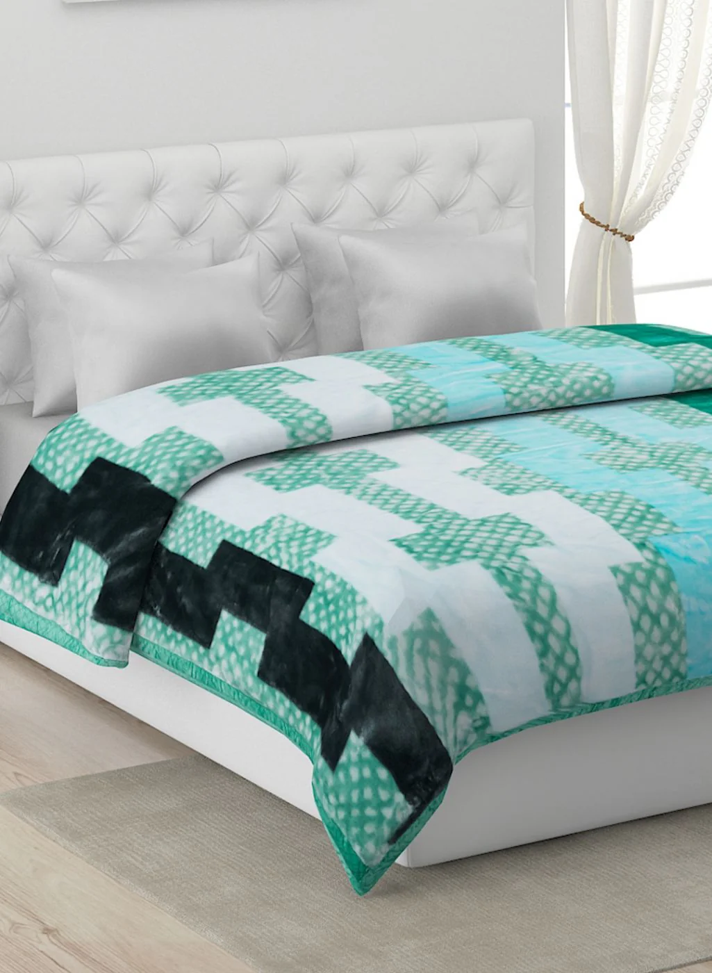Printed Mink Double Blanket for Heavy Winter -2 Ply