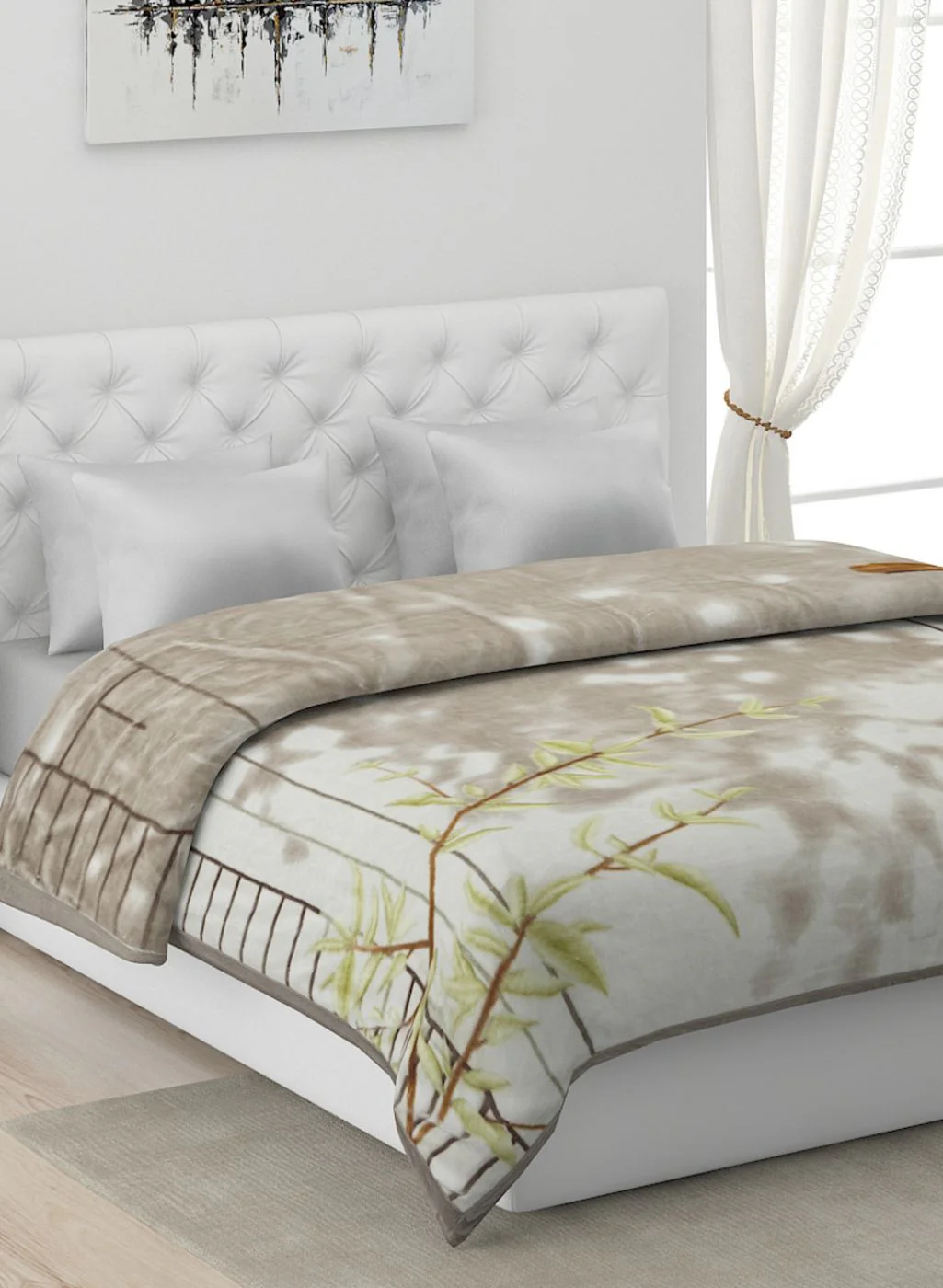Printed Mink Double Blanket for Heavy Winter -2 Ply