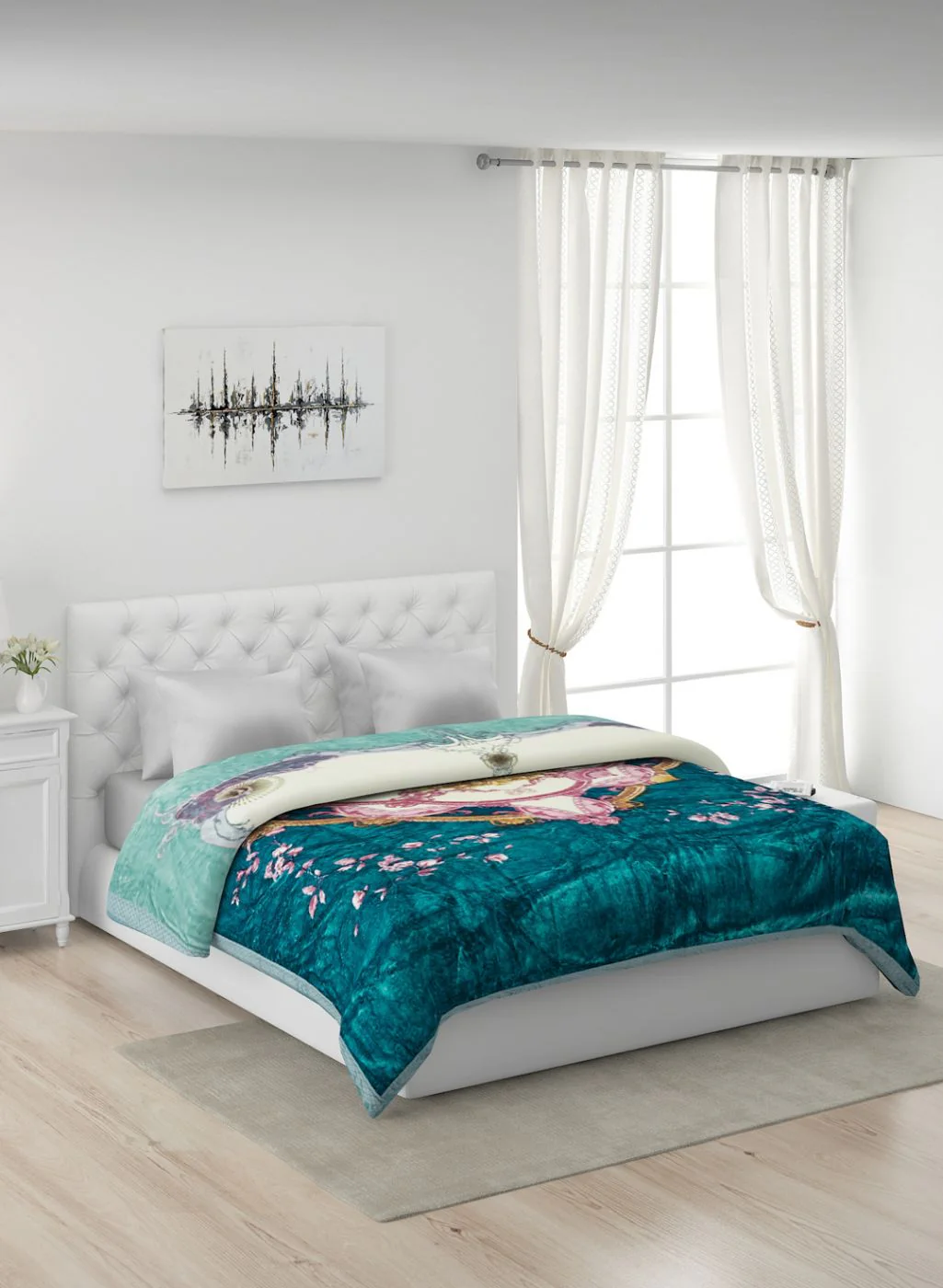Printed Mink Double Blanket for Heavy Winter -2 Ply - Image 2
