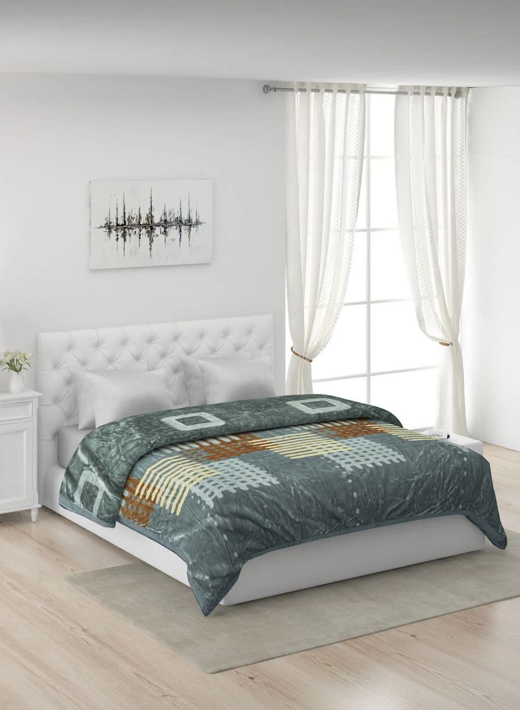 Printed Mink Double Blanket for Heavy Winter -2 Ply - Image 2