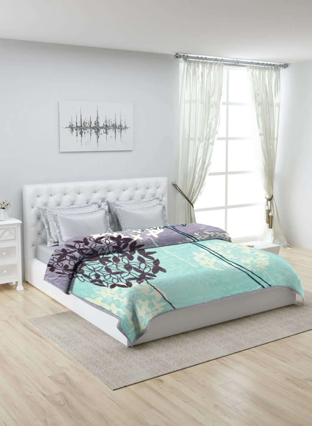 Printed Mink Double Blanket for Heavy Winter -2 Ply - Image 2