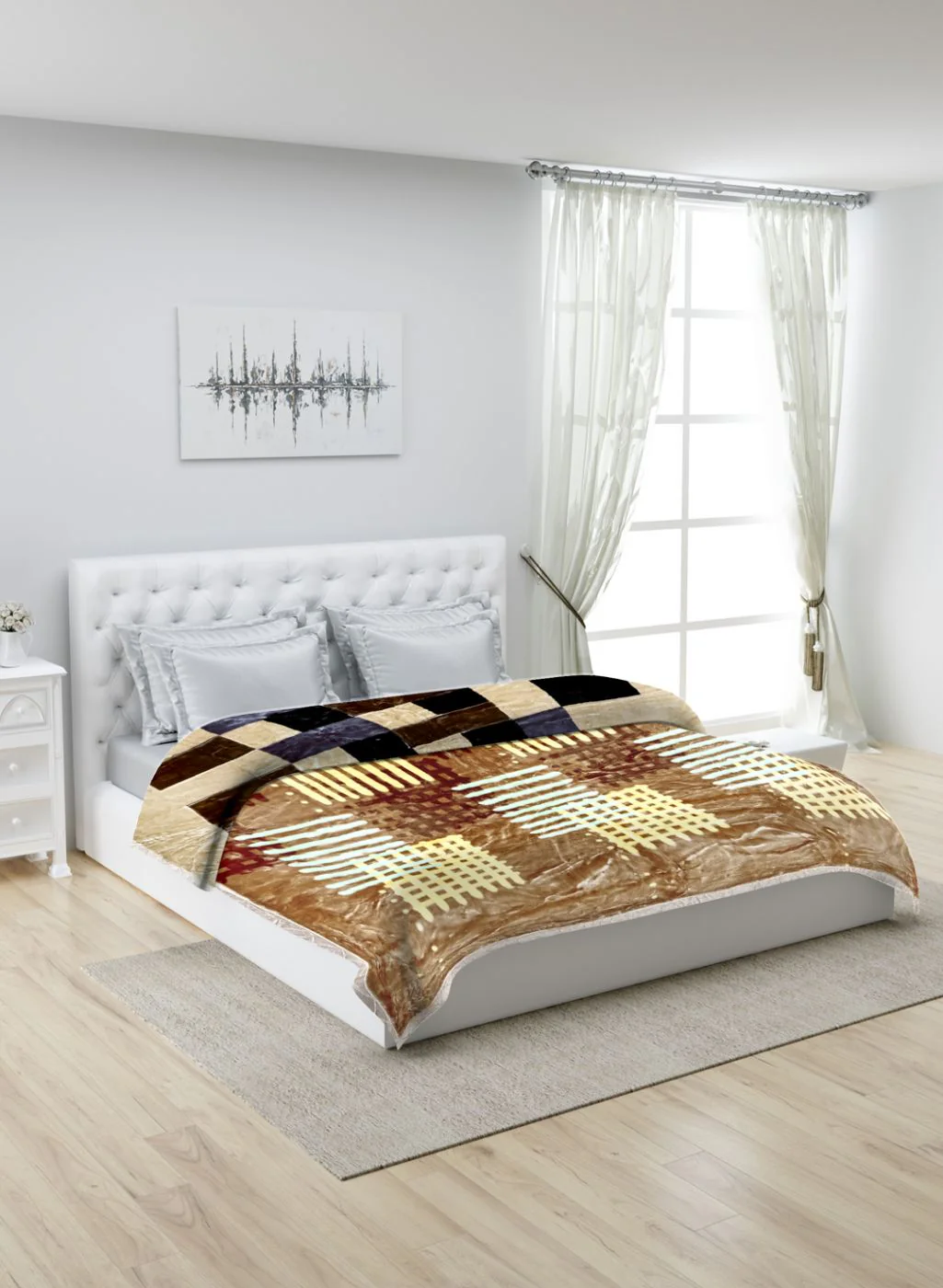 Printed Mink Double Blanket for Heavy Winter -2 Ply - Image 2