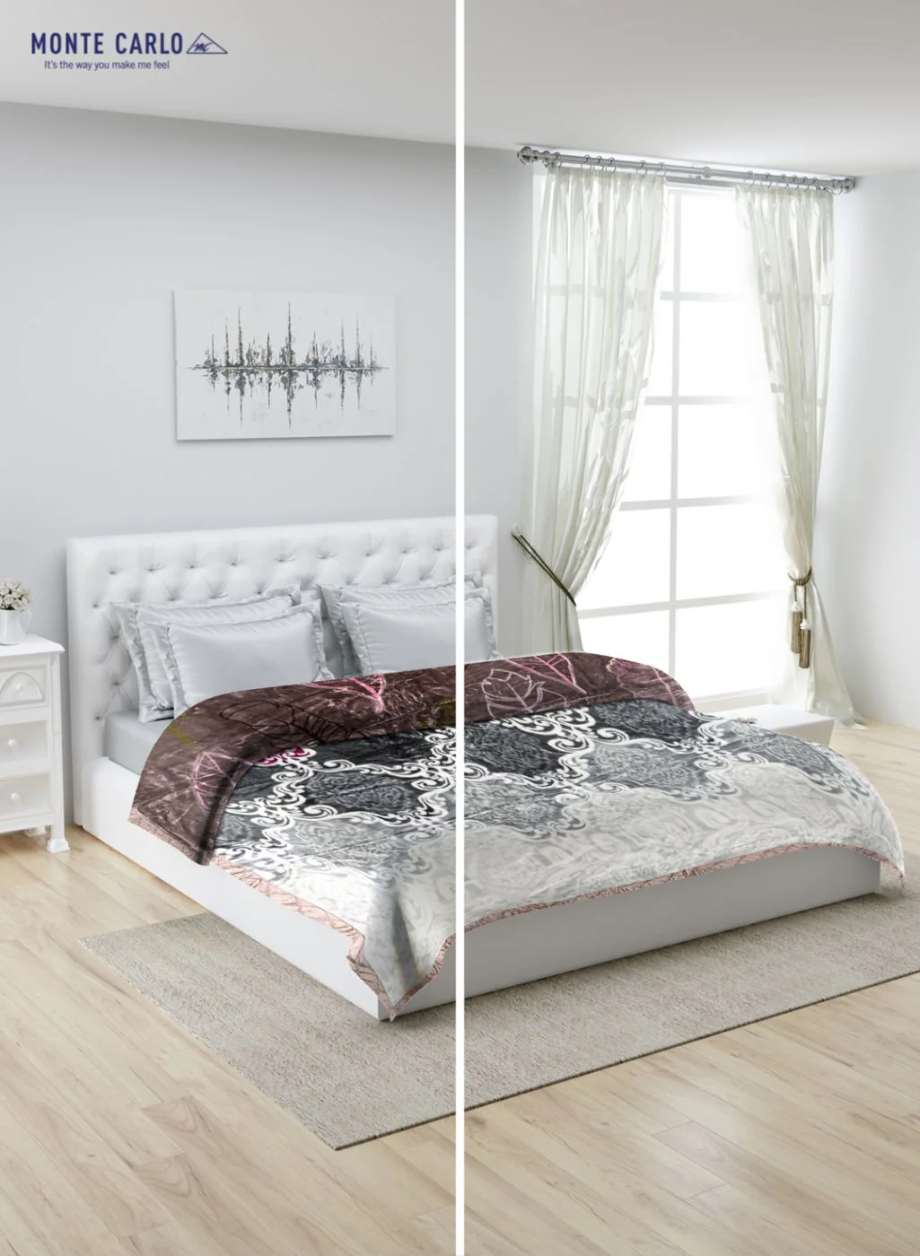 Printed Mink Double Blanket for Heavy Winter -2 Ply - Image 3