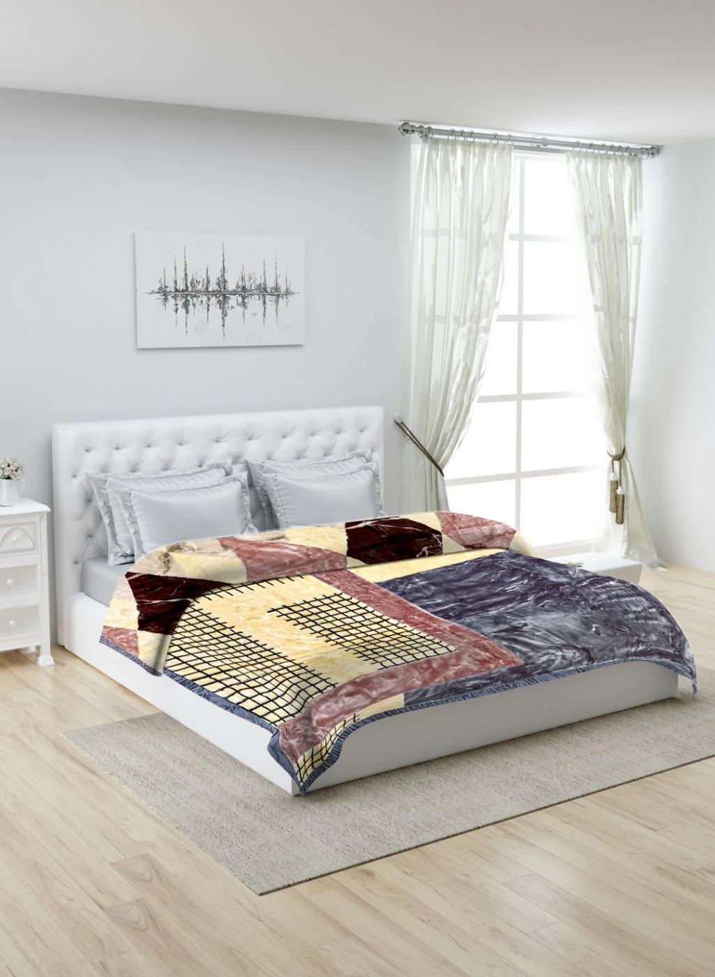 Printed Mink Double Blanket for Heavy Winter -2 Ply - Image 2