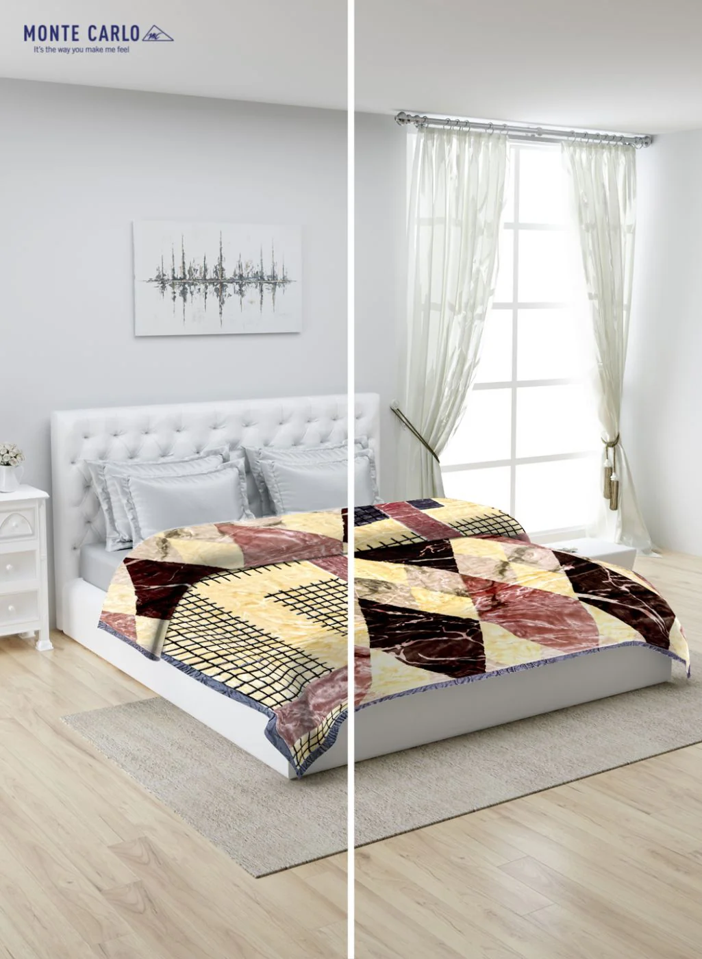 Printed Mink Double Blanket for Heavy Winter -2 Ply - Image 3