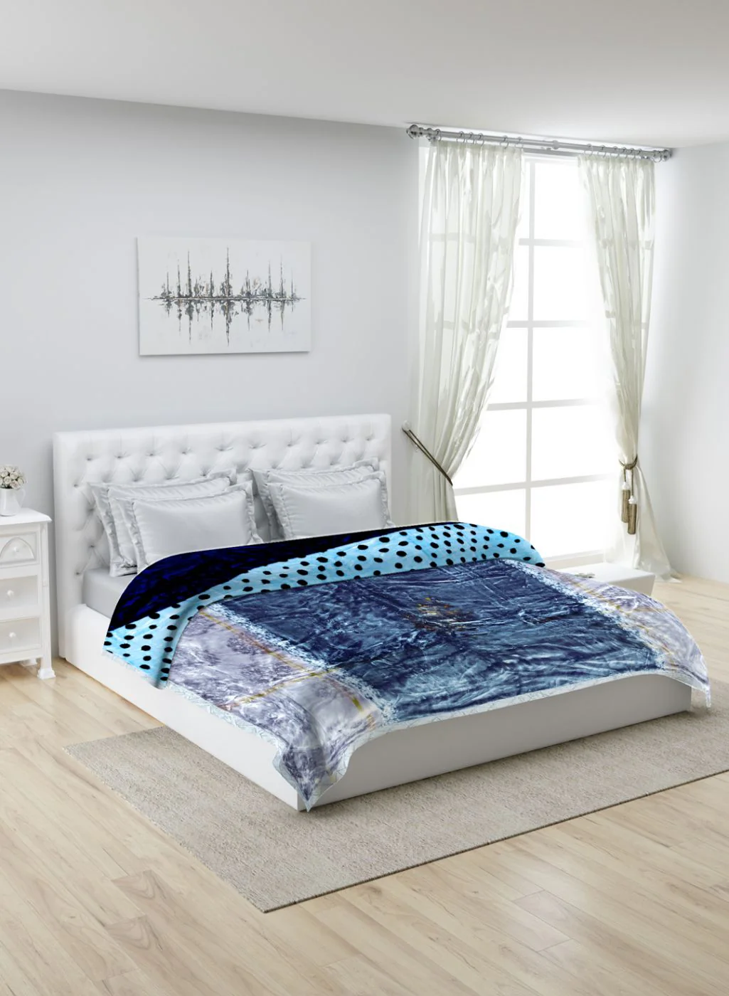 Printed Mink Double Blanket for Heavy Winter -2 Ply - Image 2