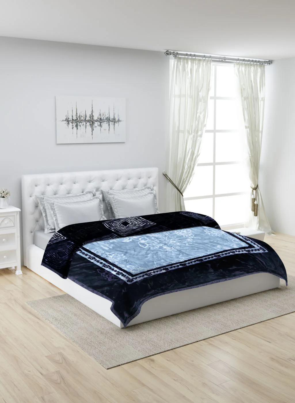 Printed Mink Double Blanket for Heavy Winter -2 Ply - Image 2