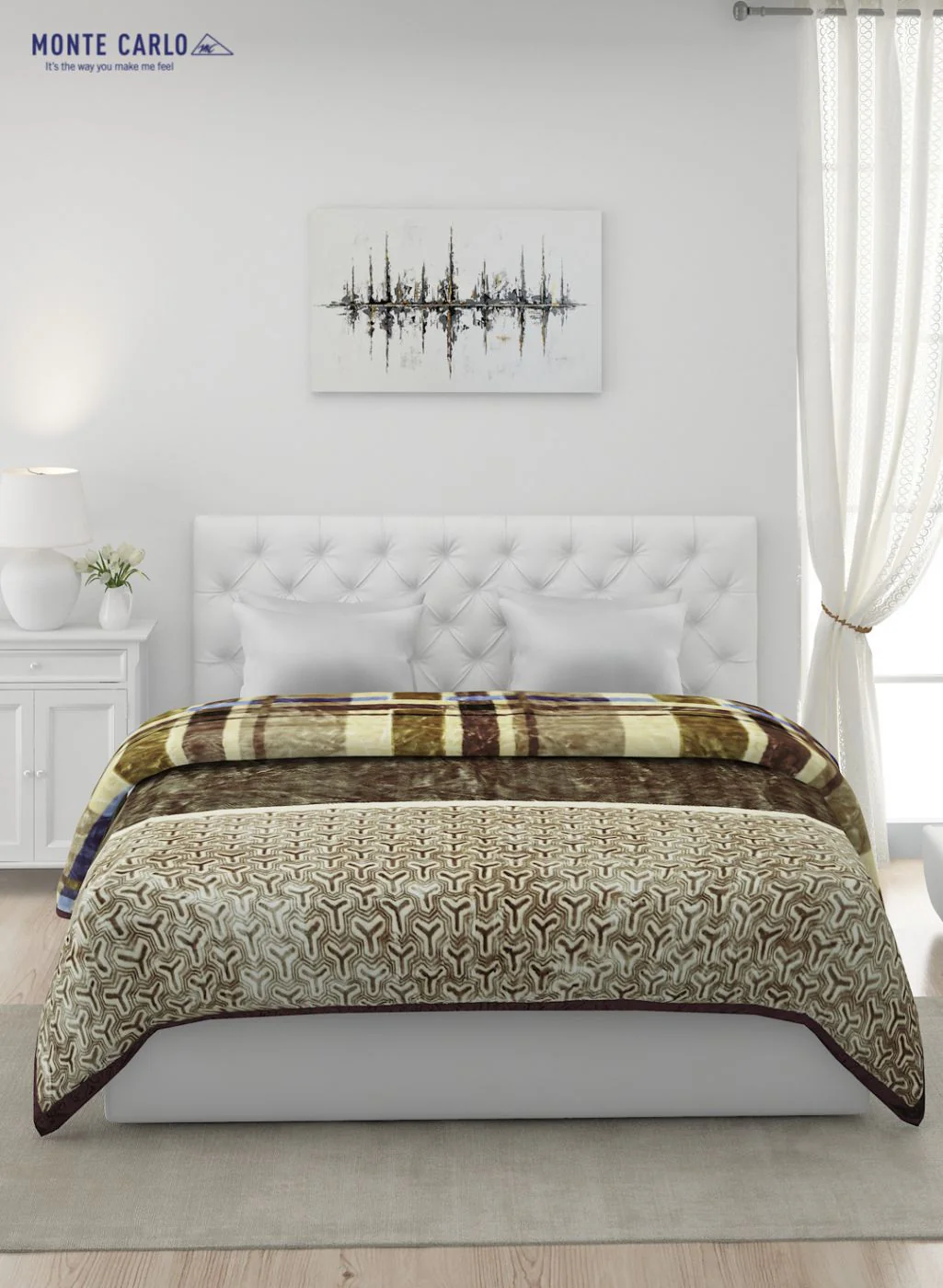 Printed Mink Double Blanket for Heavy Winter -2 Ply - Image 3