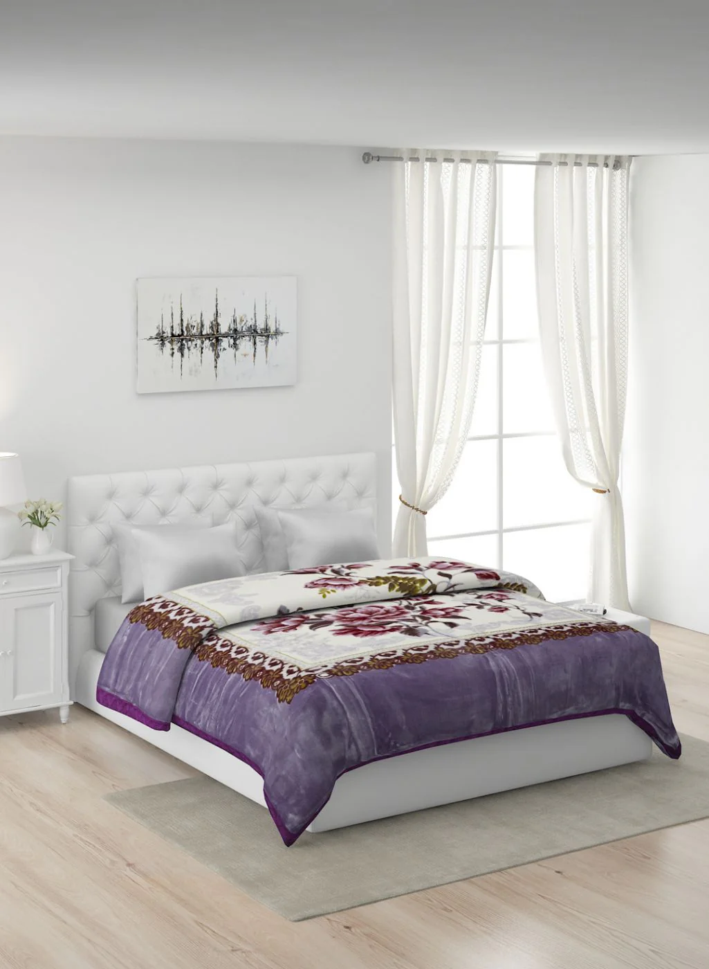 Printed Mink Double Blanket for Heavy Winter -2 Ply - Image 2