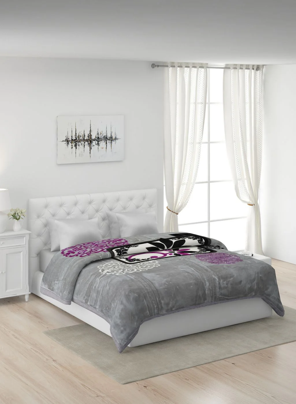 Printed Mink Double Blanket for Heavy Winter -2 Ply - Image 2