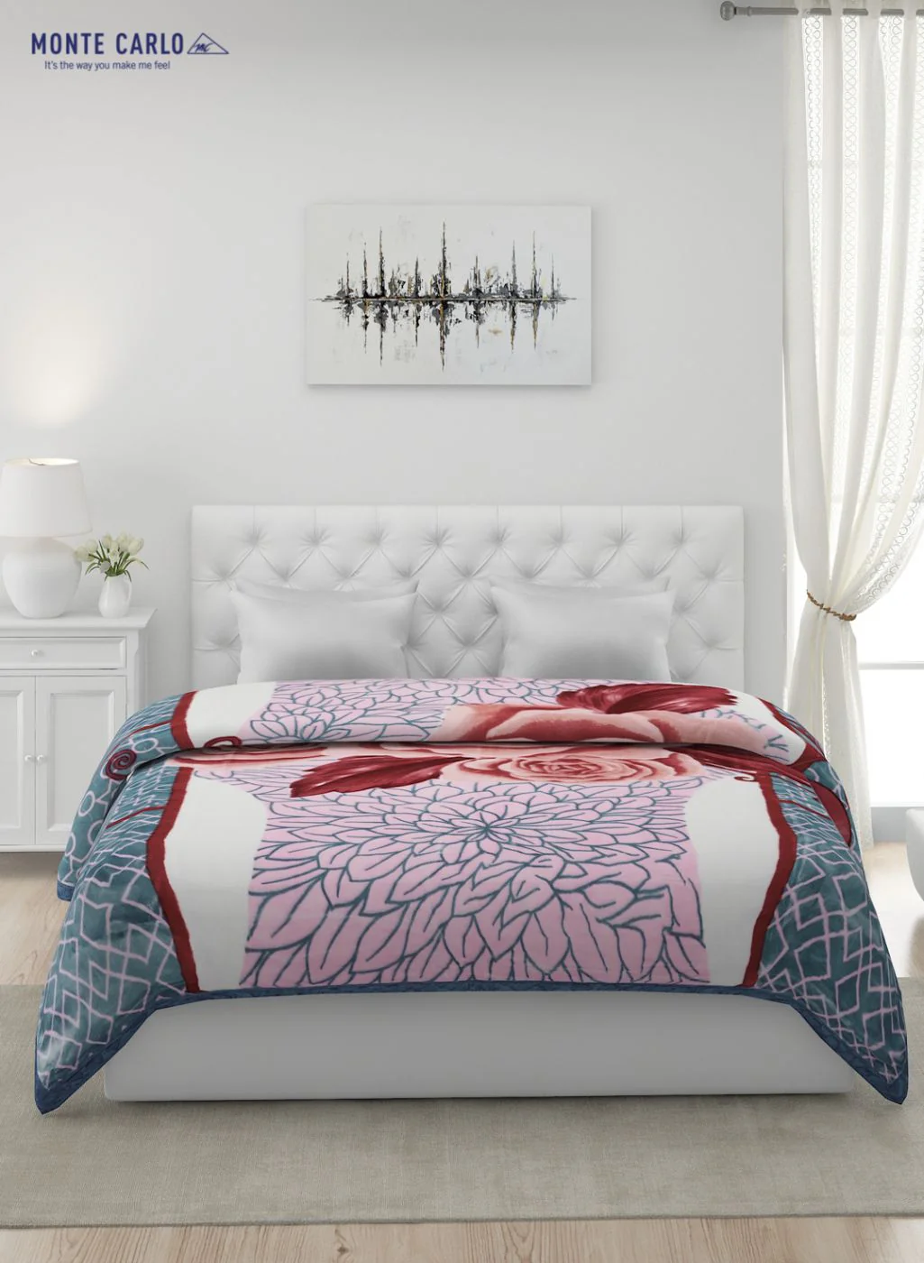 Printed Mink Double Blanket for Heavy Winter -2 Ply - Image 3