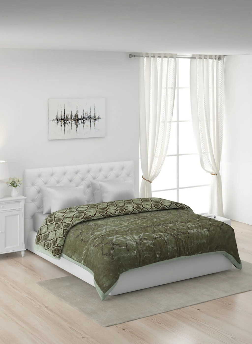 Printed Mink Double Blanket for Heavy Winter -2 Ply - Image 2