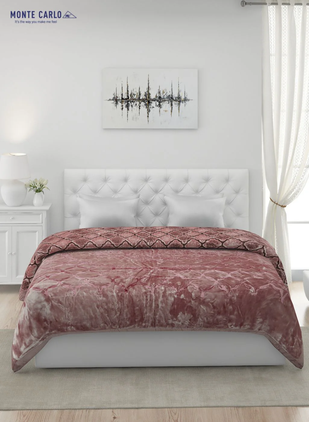 Printed Mink Double Blanket for Heavy Winter -2 Ply - Image 3