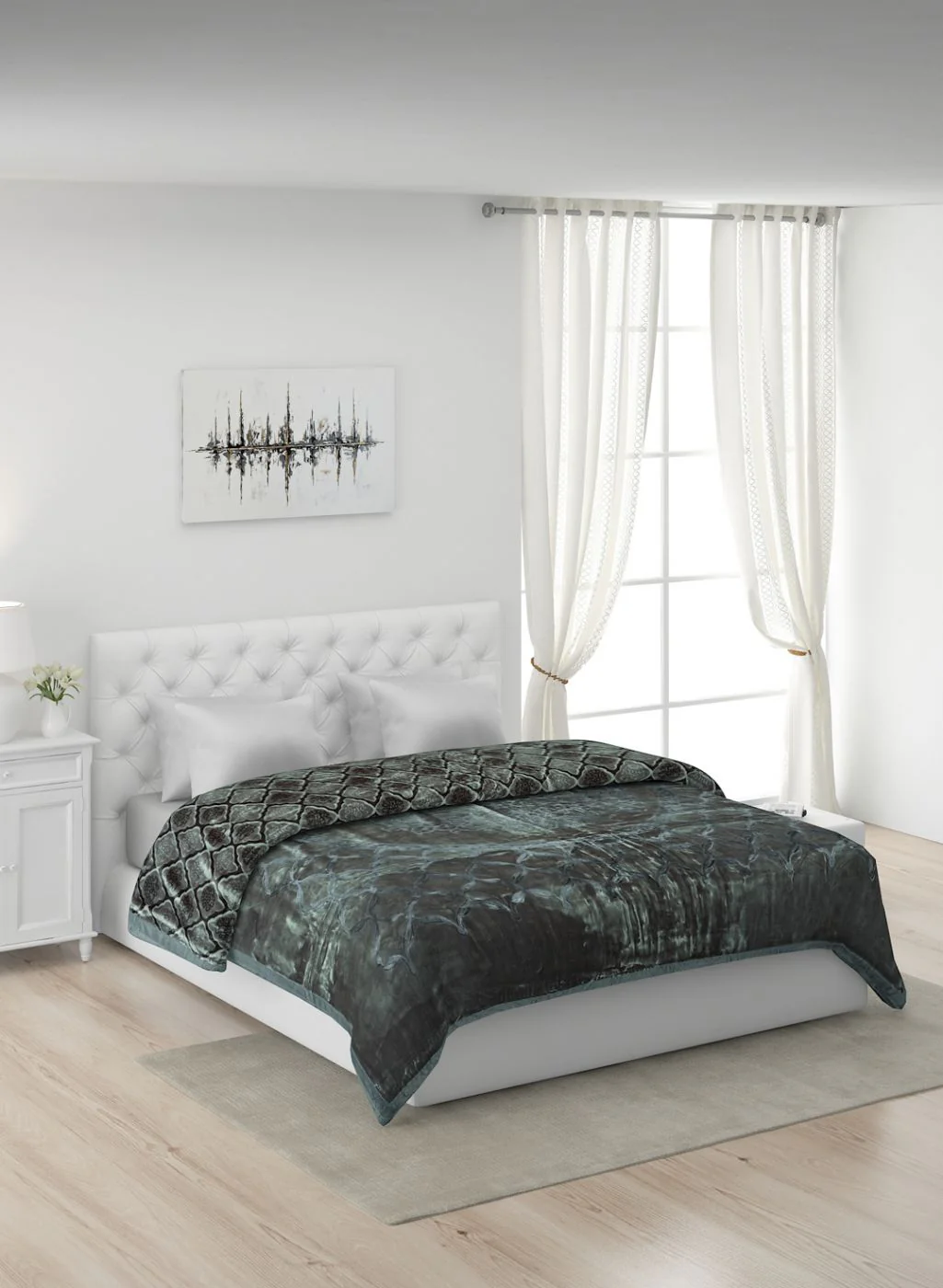 Printed Mink Double Blanket for Heavy Winter -2 Ply - Image 2