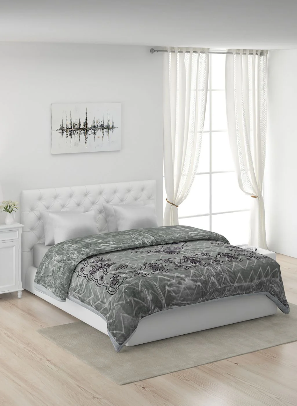 Printed Mink Double Blanket for Heavy Winter -2 Ply - Image 2