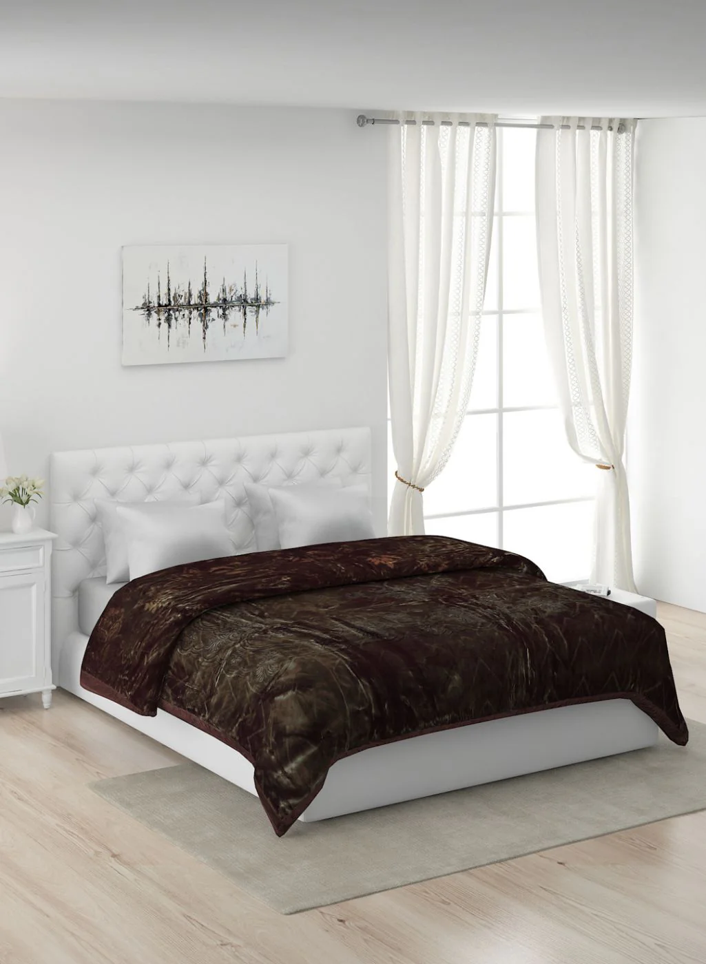 Printed Mink Double Blanket for Heavy Winter -2 Ply - Image 2