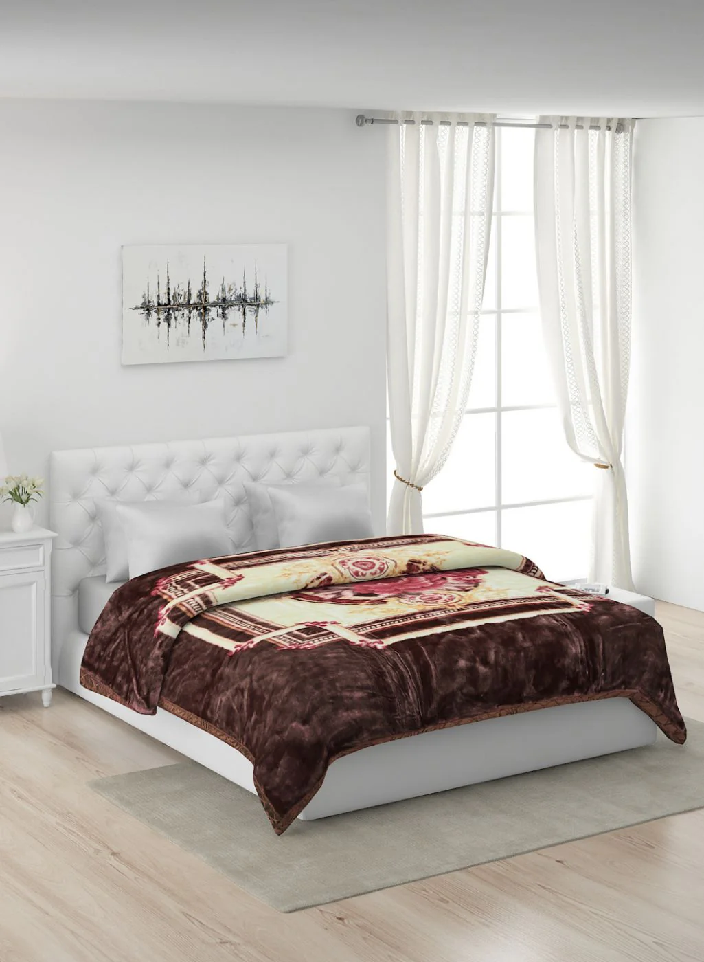 Printed Mink Double Blanket for Heavy Winter -2 Ply - Image 2