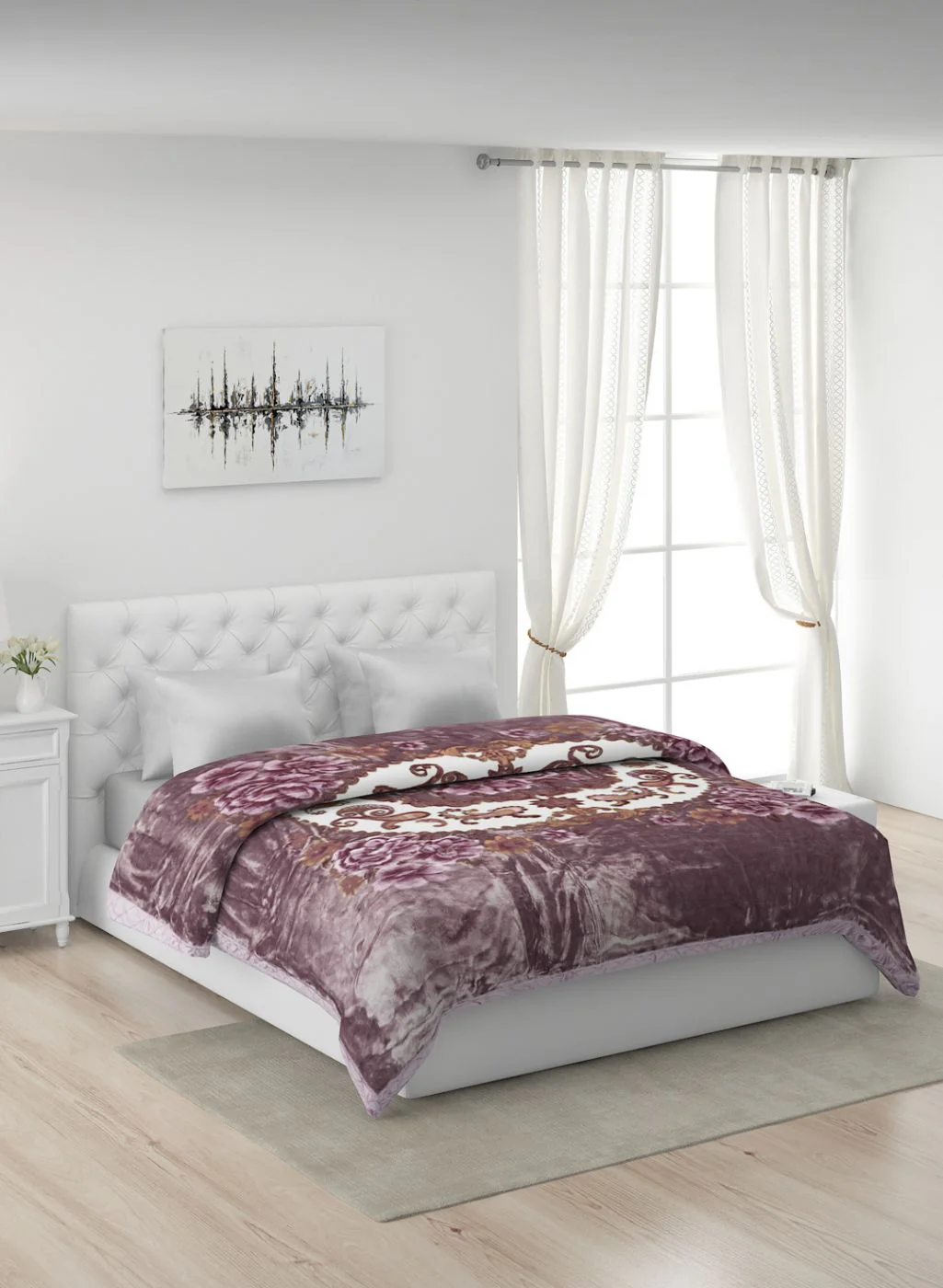 Printed Mink Double Blanket for Heavy Winter -2 Ply - Image 2
