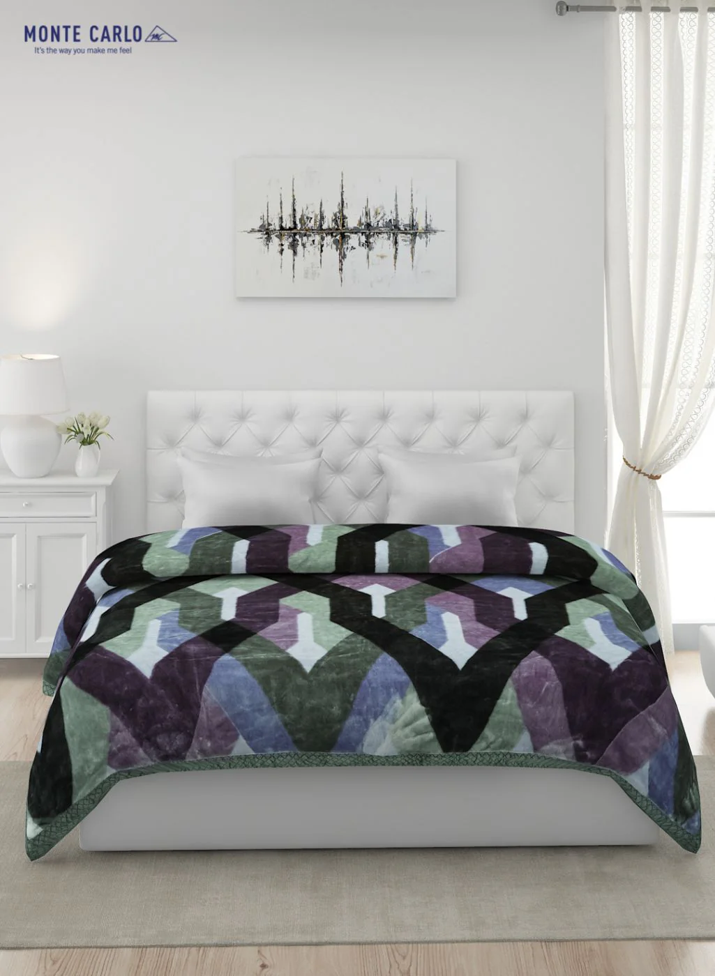 Printed Mink Double Blanket for Mild Winter - 1 Ply - Image 3