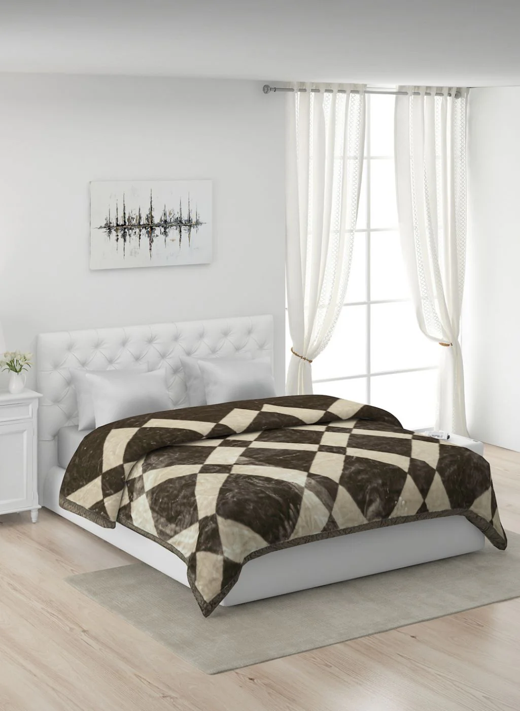 Printed Mink Double Blanket for Mild Winter - 1 Ply - Image 2