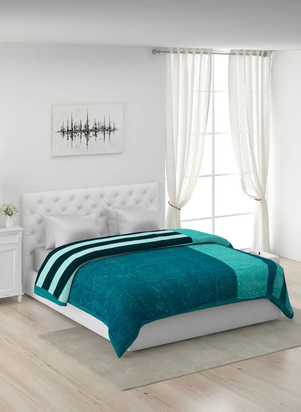 Printed Mink Double Blanket for Mild Winter - 1 Ply - Image 2