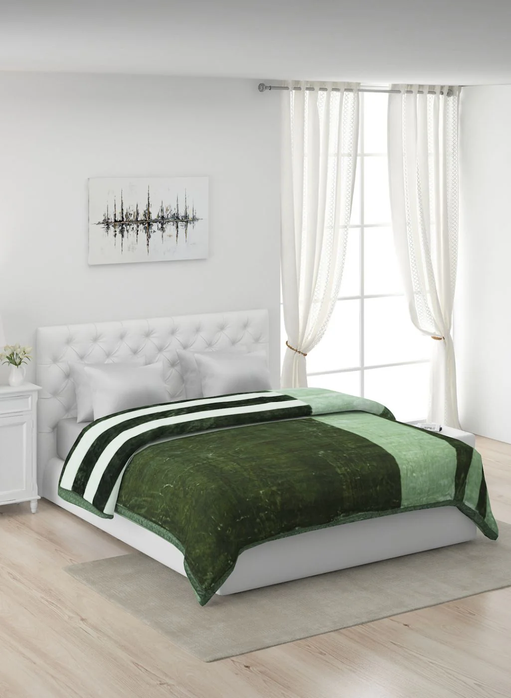 Printed Mink Double Blanket for Mild Winter - 1 Ply - Image 2