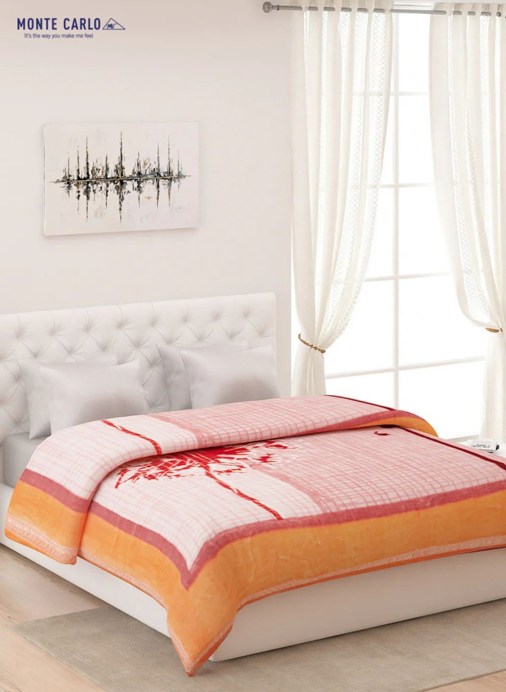 Printed Mink Double Blanket for Mild Winter -2 Ply