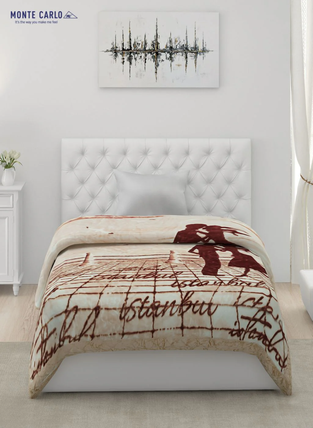 Printed Mink Single Blanket for Heavy Winter -1 Ply - Image 3