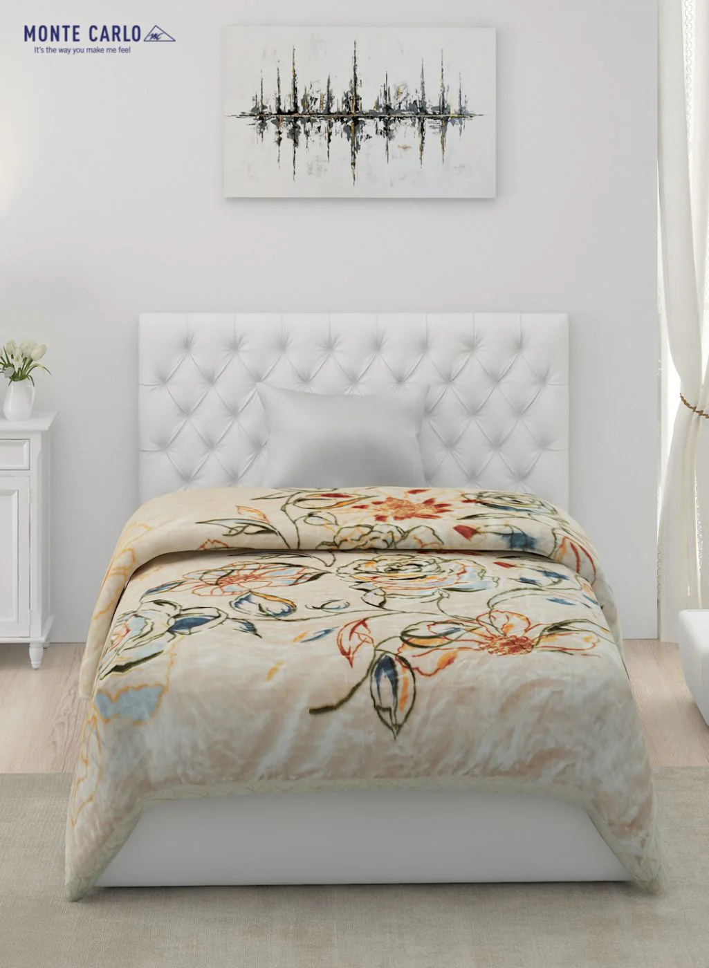 Printed Mink Single Blanket for Heavy Winter -1 Ply - Image 3