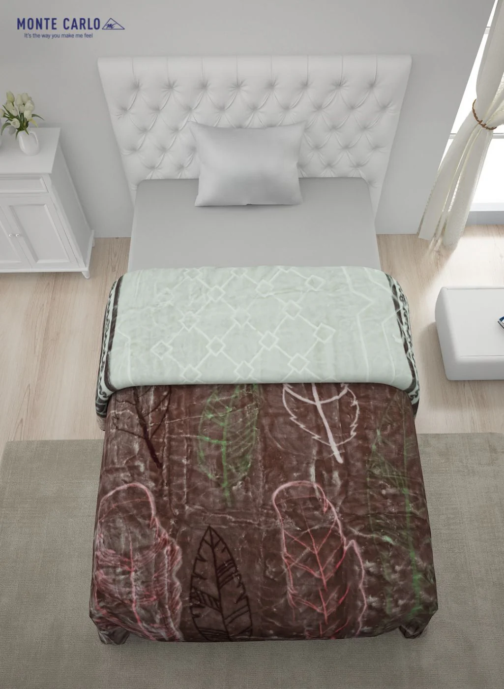 Printed Mink Single Blanket for Heavy Winter -2 Ply - Image 4