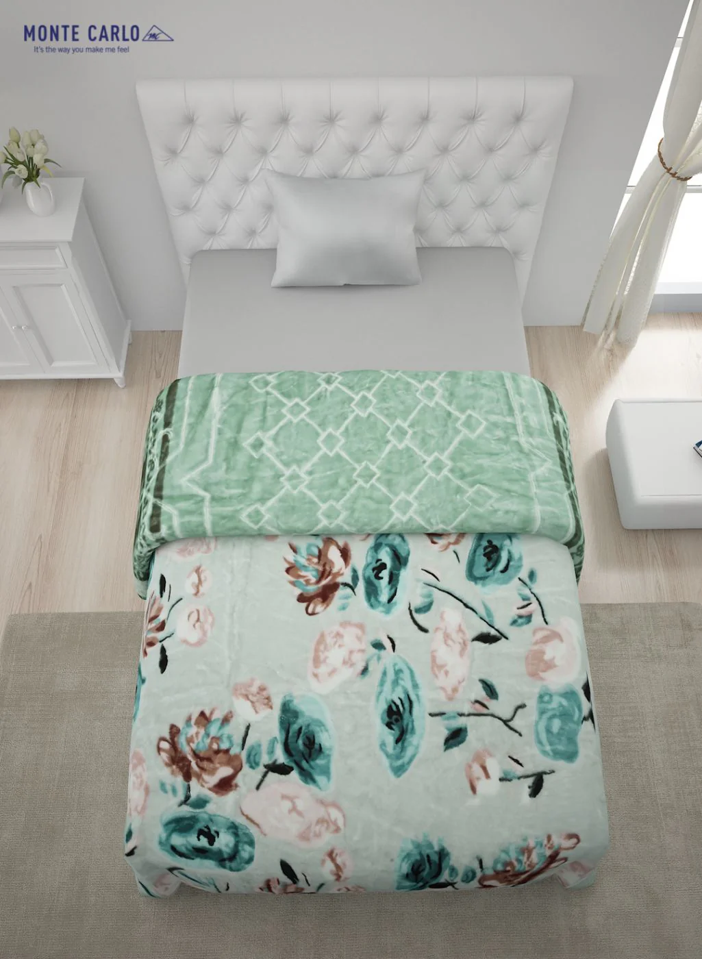 Printed Mink Single Blanket for Heavy Winter -2 Ply - Image 4