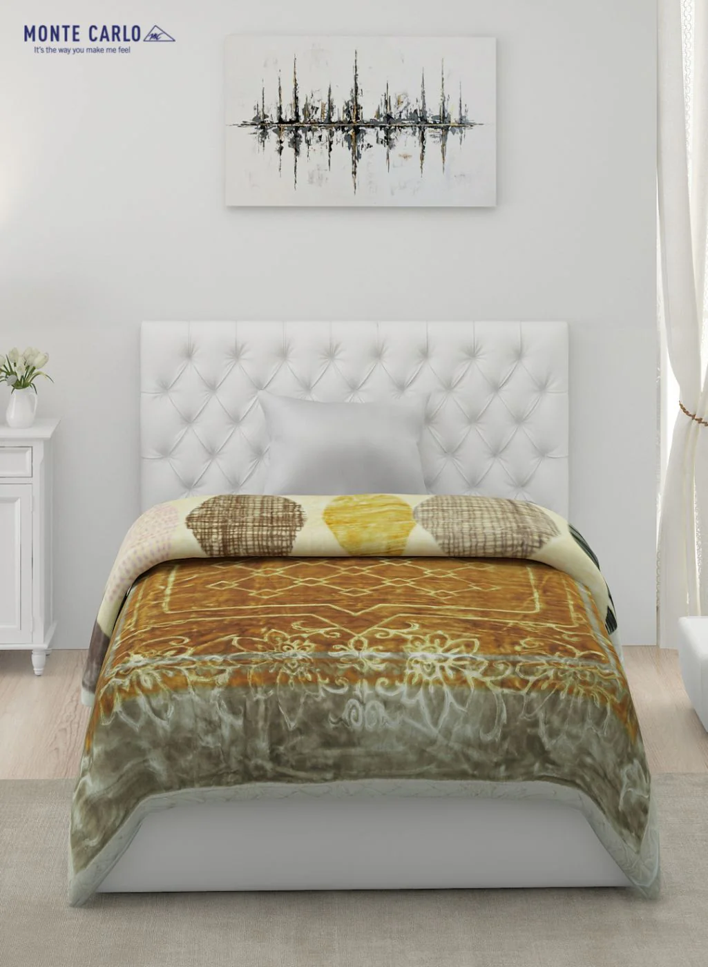 Printed Mink Single Blanket for Heavy Winter -2 Ply - Image 3