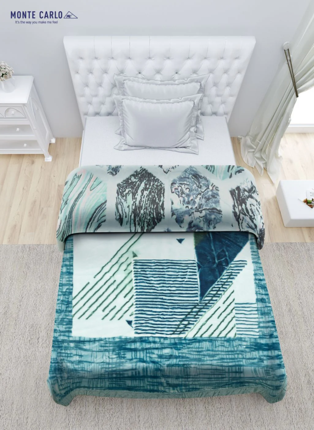 Printed Mink Single Blanket for Heavy Winter -2 Ply - Image 4