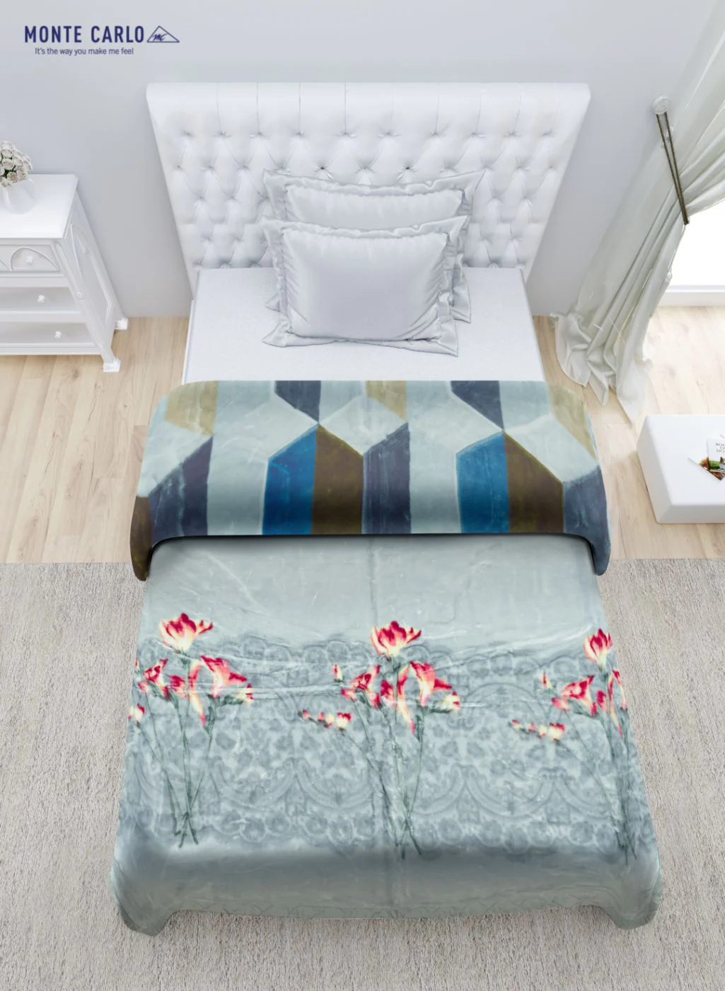Printed Mink Single Blanket for Heavy Winter -2 Ply - Image 4