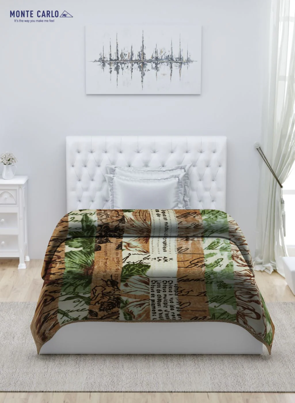 Printed Mink Single Blanket for Mild Winter - 2 Ply - Image 3