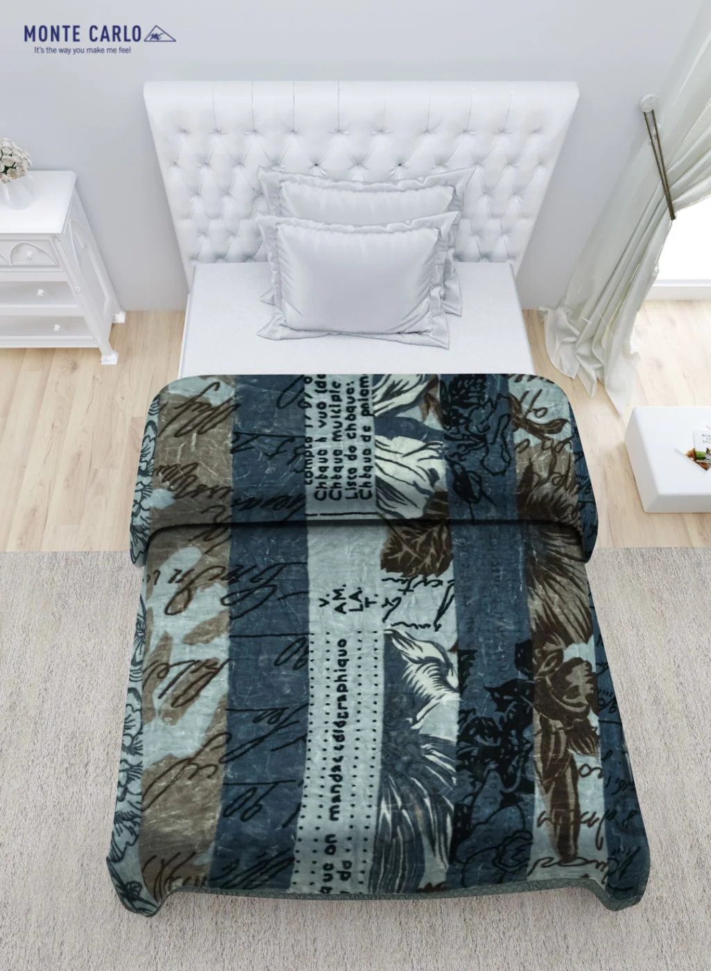 Printed Mink Single Blanket for Mild Winter - 2 Ply - Image 4