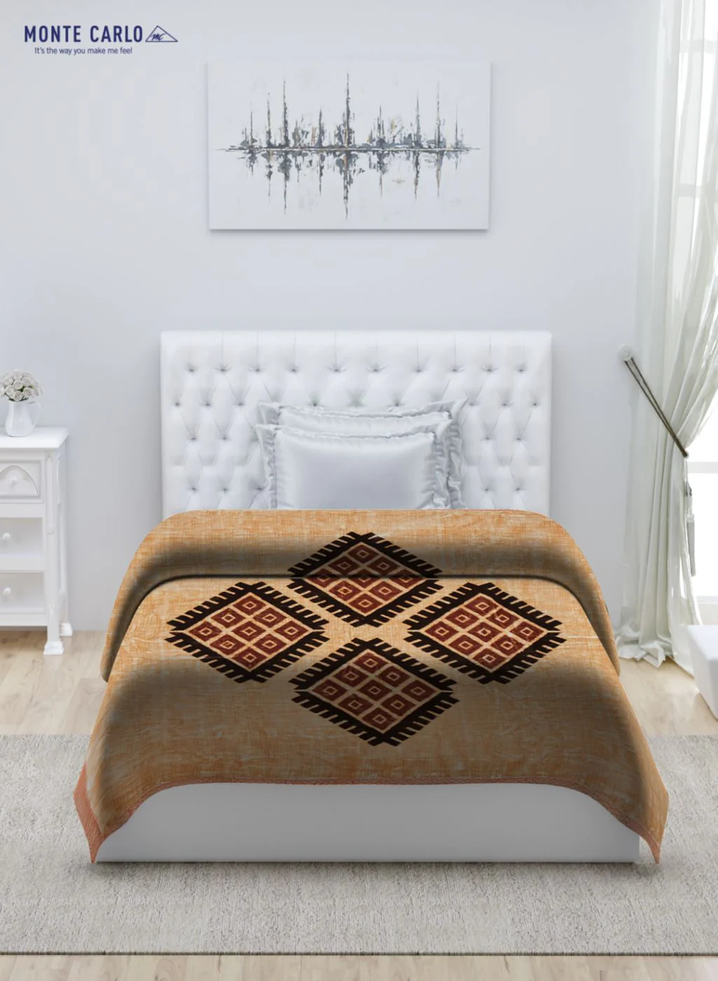 Printed Mink Single Blanket for Mild Winter - 2 Ply - Image 3