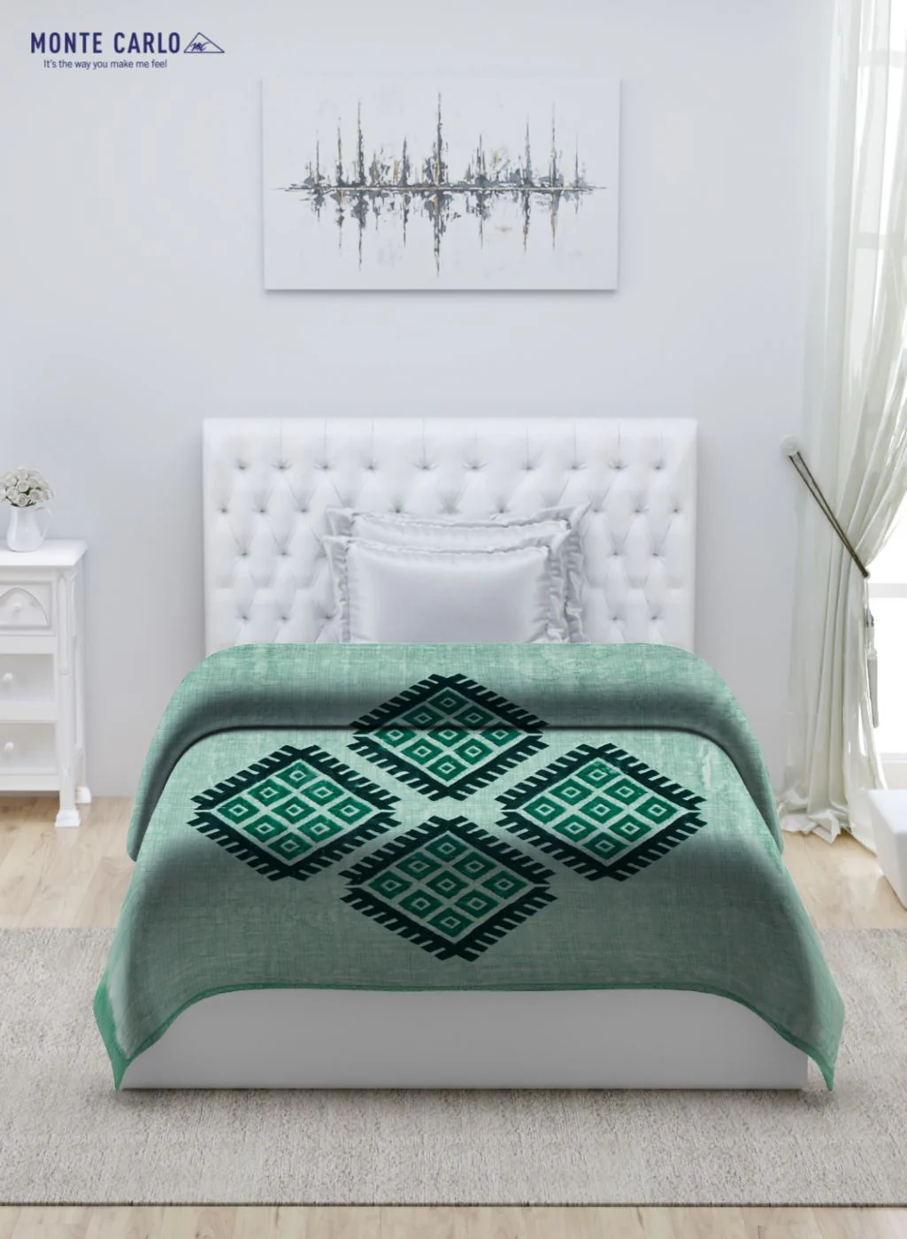 Printed Mink Single Blanket for Mild Winter - 2 Ply - Image 3