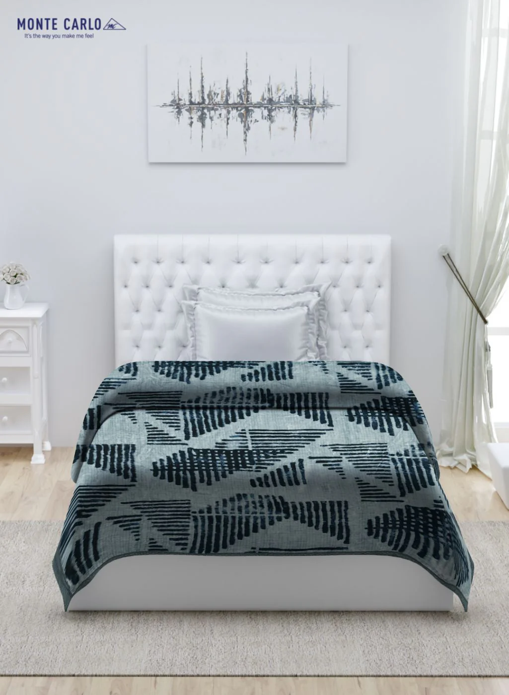 Printed Mink Single Blanket for Mild Winter - 2 Ply - Image 3