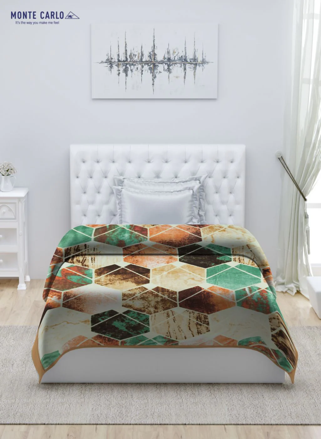 Printed Mink Single Blanket for Mild Winter - 2 Ply - Image 3