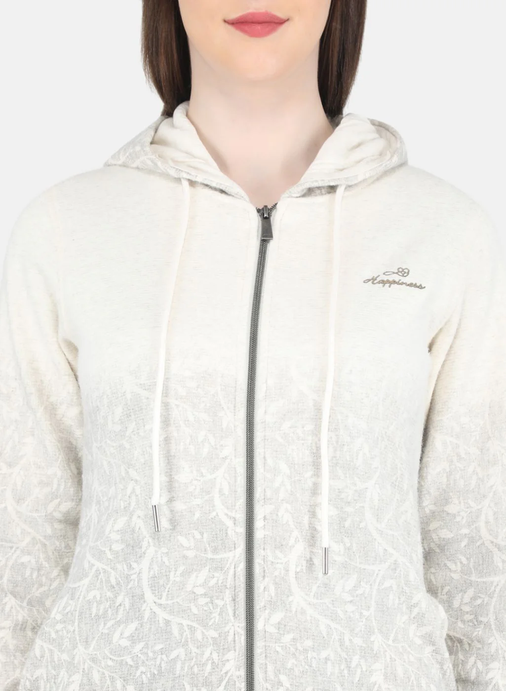 Women Beige Printed Sweatshirt - Image 5
