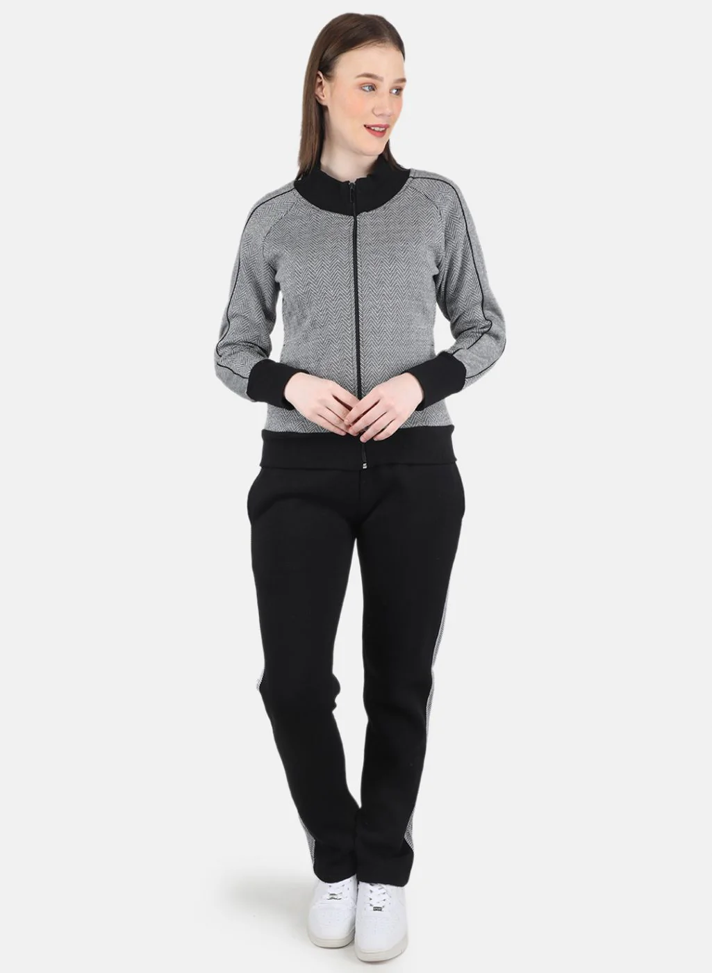 Women Black Jaquard CoordiNAte Set