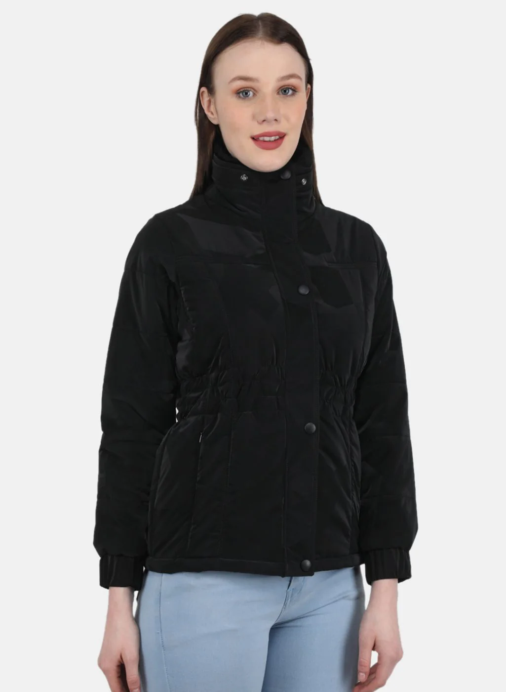 Women Black Printed Jacket - Image 6