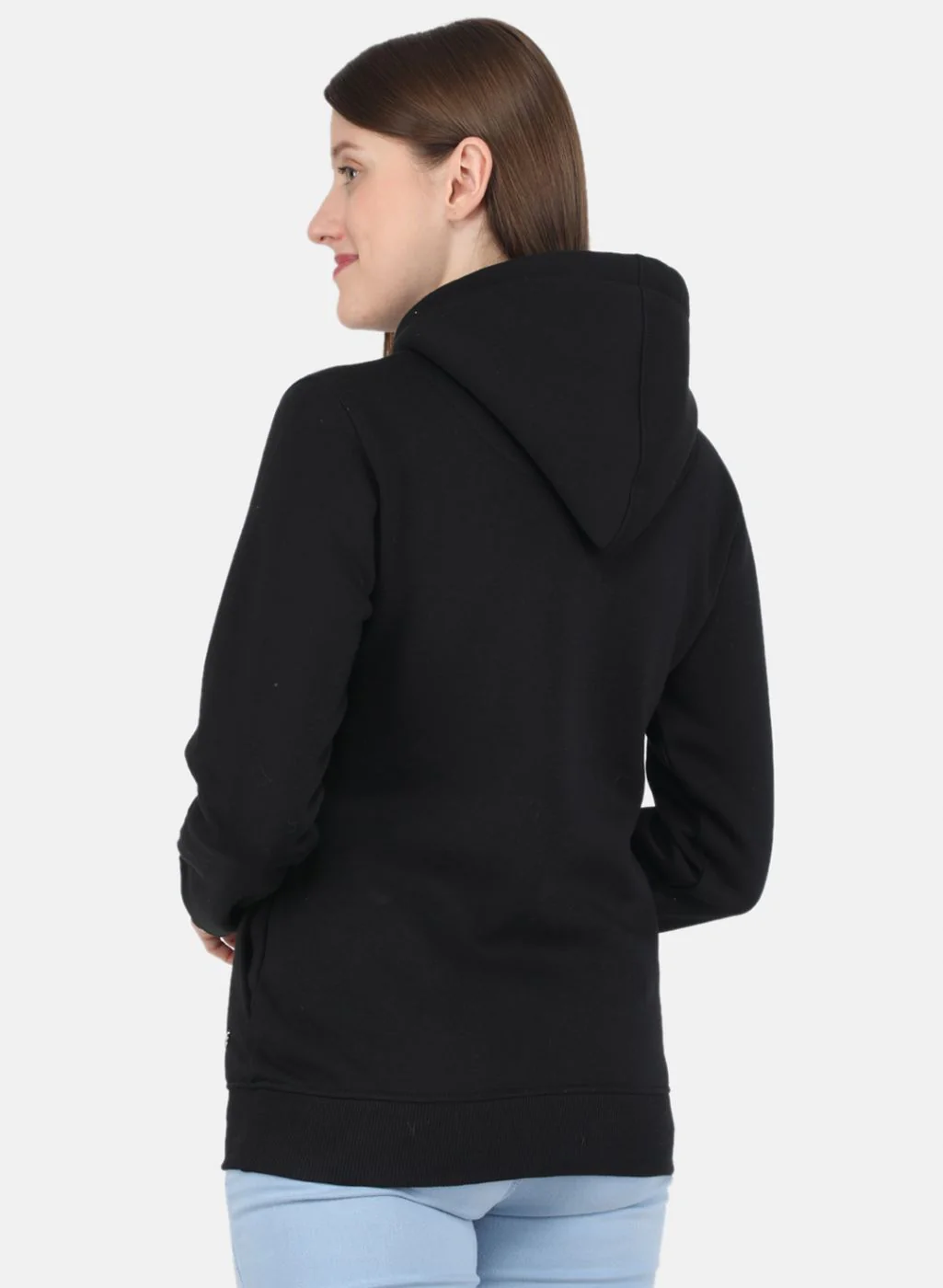 Women Black Printed Sweatshirt - Image 2